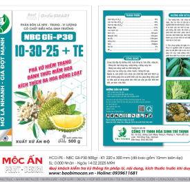 PHÂN BÓN LÁ NPK - TRUNG - VI LƯỢNG CÓ CHẤT ĐHST NBC GLI - P30 - 500G - 10-30-25+TE Market